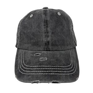 David And Young Baseball Cap Gray Hat One Size Adjustable Distressed Blank NWT